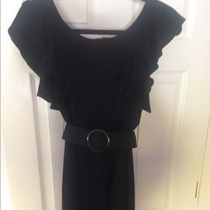 White house black market belted flutter sleeve